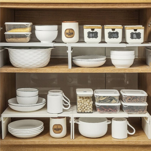 Kitchen Storage Rack Space-Saving Cabinet Organizer Multi-Functional Countertop Tiered Shelf for Home Organization 1