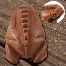 5X Carved Croaking Wood Percussion Musical Sound Wood Frog Tone Block Toy