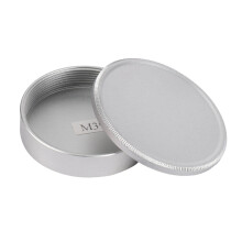 10X Metal Body Cap and Lens Rear Cap Set for M39 Ltm Lsm  Screw Mount Mcm39S（Silver）