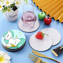 Runde Sublimation Leerer Untersetzer Sublimation Wärme Übertragung Untersetzer Heiß Gepresste Untersetzer 32 Stück