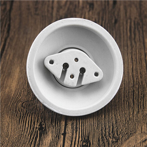 E27 Large Screw Ceramic Lamp Holder - High Temperature E27 Lamp Holder with Copper Core White 2