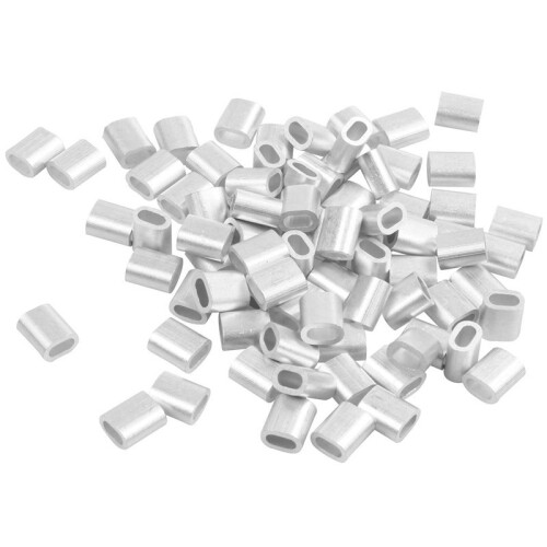 2 mm Aluminium med Dubbla HåL VajerkläMma 800 St 2