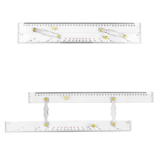 10X Marine Parallel Ruler Clear Scales, Mapping Points to Pull Parallel Ruler 450MM, Nautical Charts Parallel Ruler