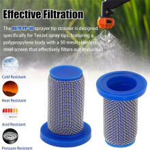 16pcs 8079-PP-50 Sprayer Nozzles Strainer for Teejet Sprayer Nozzles,Stainless Steel 50 Mesh Screen