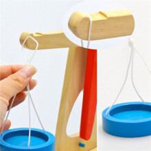 2X Funny Wooden Balance Scale with 6 Weights Toy Weighing Scale Sensorial Early Education Game Gifts for Kids