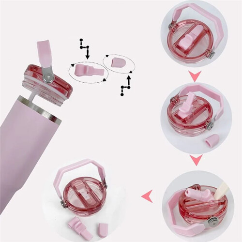 Cup Cover for  30oz Iceflow Spill-Proof Replaceable Environmental Protection Spiral Straw Cup Accessories B 2