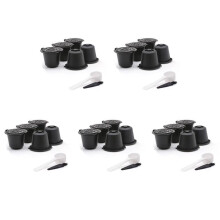 25 Capsules RéUtilisables Filtre à Capsules de Café Rechargeable avec Machines à Café avec Brosse à CuillèRe à Café