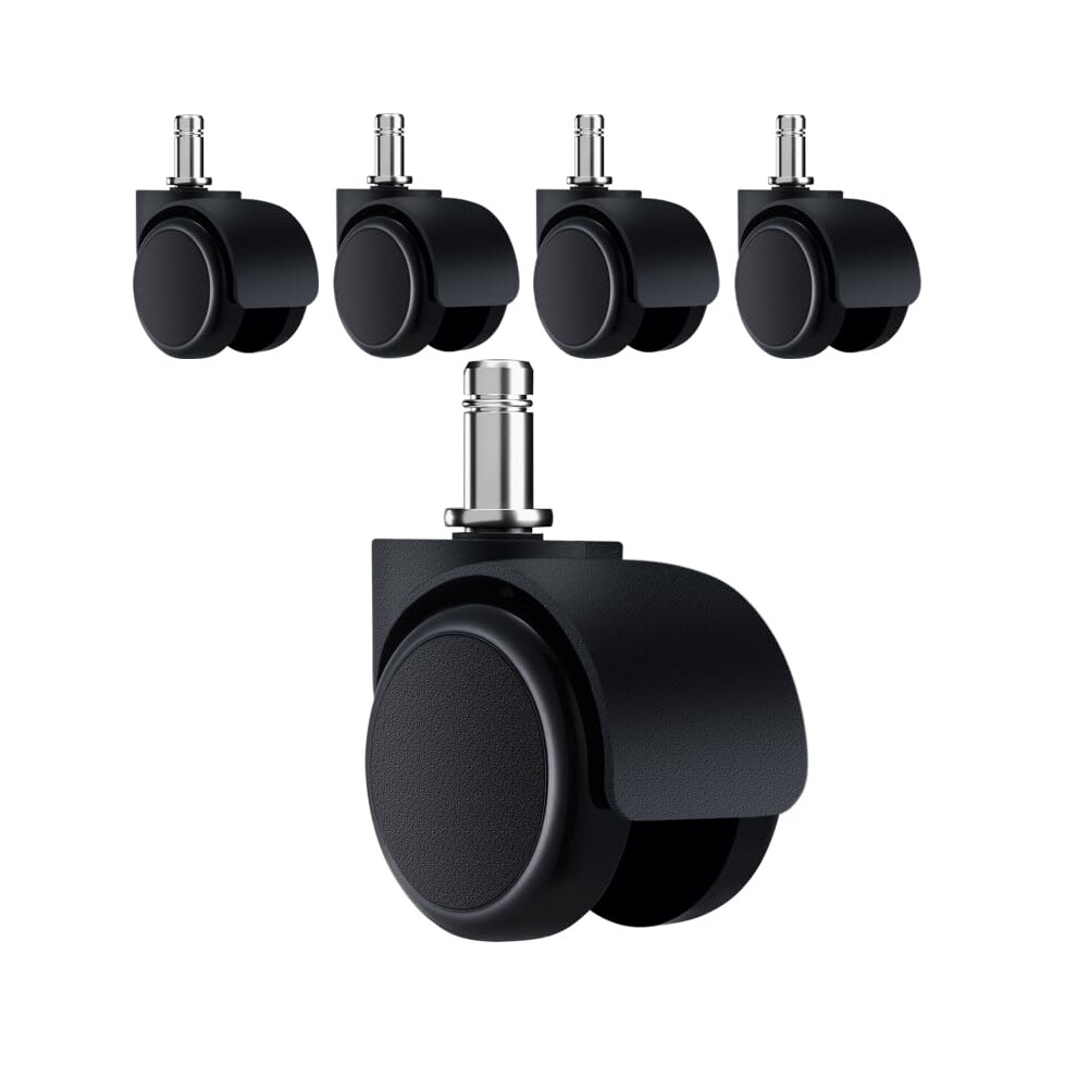 Office Chair Wheels 2 Inch Caster Replacement Set Of 5 Smooth Quiet Rolling For Hardwood Floors 9771547361848