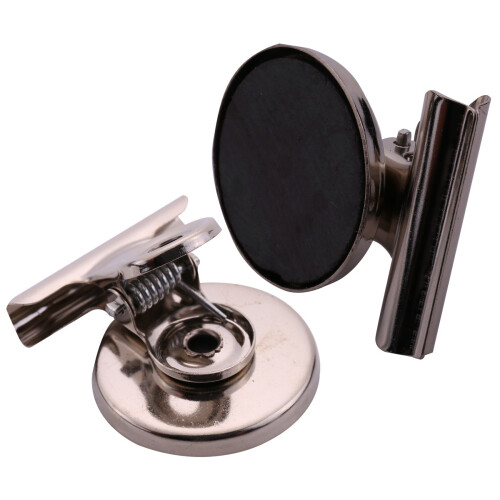 15Pcs 3cm Magnetic Clip Magnet Refrigerator Wall Memo Note Message Holder Silver 2