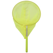 3X Outdoor Catching Catching Butterfly Net Fishing Net Bag Stainless Steel Telescopic Fishing Net Tool-Yellow