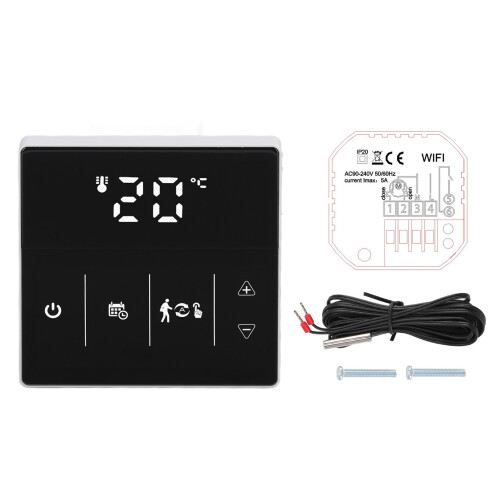 Intelligenter Thermostat mit Touchscreen, WLAN, 90–240 V