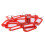 40 Pcs Assorted Key ID Label Tags Split Ring Keyring Keychain (Red). 2
