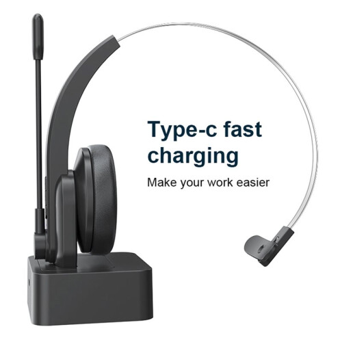 Fone de Ouvido Sem Fio de Modo Duplo 2.4G e  com Microfone, Cancelamento de Ruído e Ideal para Chamadas em PCs e Laptops. 2