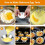 20er-Pack Eierkuchenformen, Eierkuchen-Backform Aus Aluminium, Wiederverwendbare Eierkuchenform, für Pudding, Kuchen, Cupcakes 3