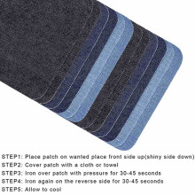 Iron  Denim Patches for Clothing Jeans 36 Pcs, 3 Colors (4.9 Inch x 3.7 Inch)