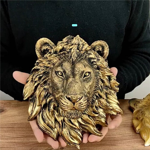 3Pcs Animal  Wall Decor Lion Wall Decor Wall Statue Home Decor  Simulation Statue 1