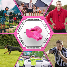 12 Pack Whistles with Mouthpiece, Sport Whistles with Lanyard for Coaches, Referees and Officials, Loud Crisp Sound