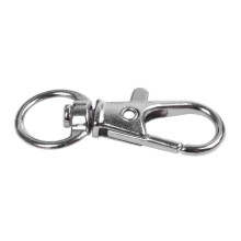 80 Pcs Fermoir de Mousqueton en Metal la Couleur Argent de 30mm, Crochet, Porte-Cles