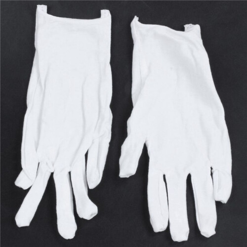 8X White Cotton Gloves Anti-Static Gloves Protective Gloves for Housework Workers 2