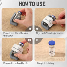 2 Pcs Vial Label Applicator for 3ml Bottles, Small Jars Essential Oils Containers Labeling Tool