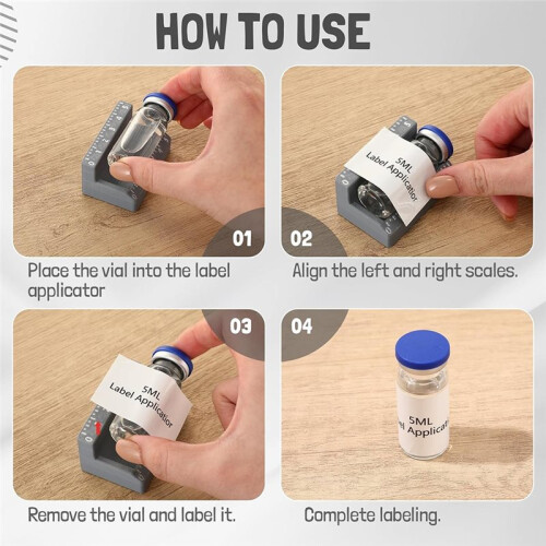2 Pcs Vial Label Applicator for 3ml Bottles, Small Jars Essential Oils Containers Labeling Tool
