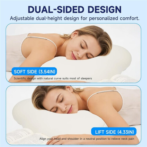 Cloud Pillow - Ergonomic Memory Foam Pillows, Adjustable Cervical Neck Support Pillow with Breathable Pillowcase 2