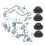 8Pc Air Filter Buffer Rubber Cover Mount 036129689B for Beetle 2002-2016 for   for  A3 A6 2005-2011 2