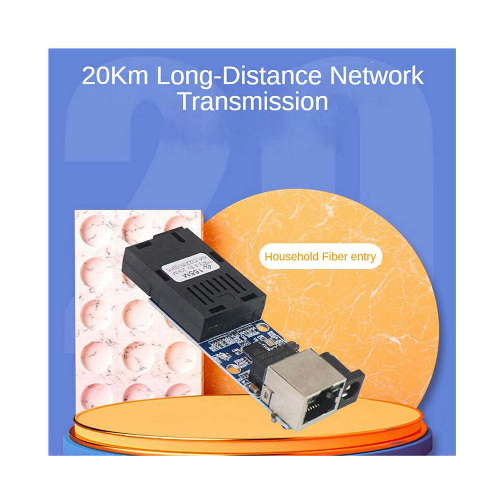 20Pairs Fiber Optical Media Converter 10/100Mbps Single Mode Single 20Km Fiber Sc Port Fiber 4712564452190