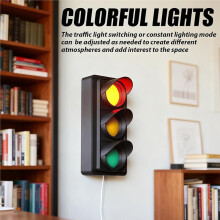 Lampe de Signalisation Lumineuse 9,8 Pouces USB Tricolore, Applique Murale pour Salles de Classe, Chambres et Garages