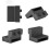 4 Pcs Black Barn Door Roller Stopper Hardware for Sliding Track Doors with Wrench 6