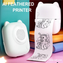 Impressora de Bolso com IA, Impressora Portátil Inteligente com Impressão Por Voz, Geração de Fotos com IA para Etiquetas, Imagens e Anotações.