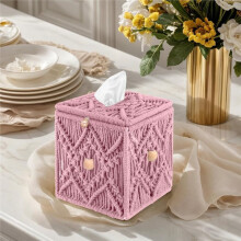Portafazzoletti Fatto A Mano, Portafazzoletti Quadrato In Macramè Boho, Portafazzoletti In Corda di Cotone Intrecciata, Portafazzoletti In Carta per