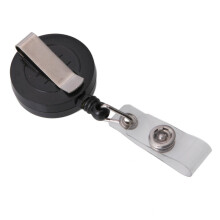 New 50 PCS Retractable Reel with Belt Clip for Keys-ids-badges Black