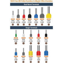 Kit de 1200 Cosses Tubulaires Isolées à Sertir pour Câbles