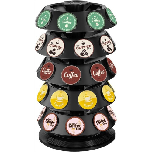 K Cup Holder, Coffee Pod Holder for  - 40 Capsule Organizer with 360 Turntable, Space Saving K Cup Storage 2
