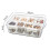 Divided Food Serving Tray with Lids Stackable Snackle Box with 6 Dividers Fruit&Veggie Storage Container for Fridge 6