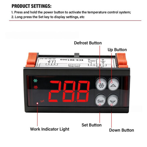 Temp Control Thermostat Digital Temperature  Controller Heating Cooling NTC Sensor for Freezer Fridge 220V 2