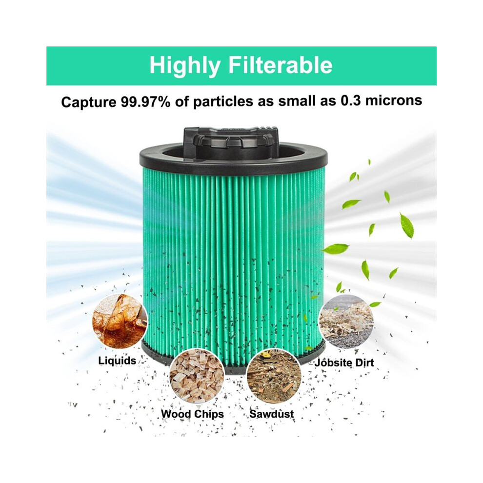 Dxvc6914 High Efficiency Cartridge Filters Replacement For Vacuum Filter 6-16 Gallon Wet/Dry Vacuum Accessories 6031379152544