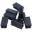 64 Pcs Black Plastic Rectangular Blanking End Caps Inserts 20mm X 40mm 3