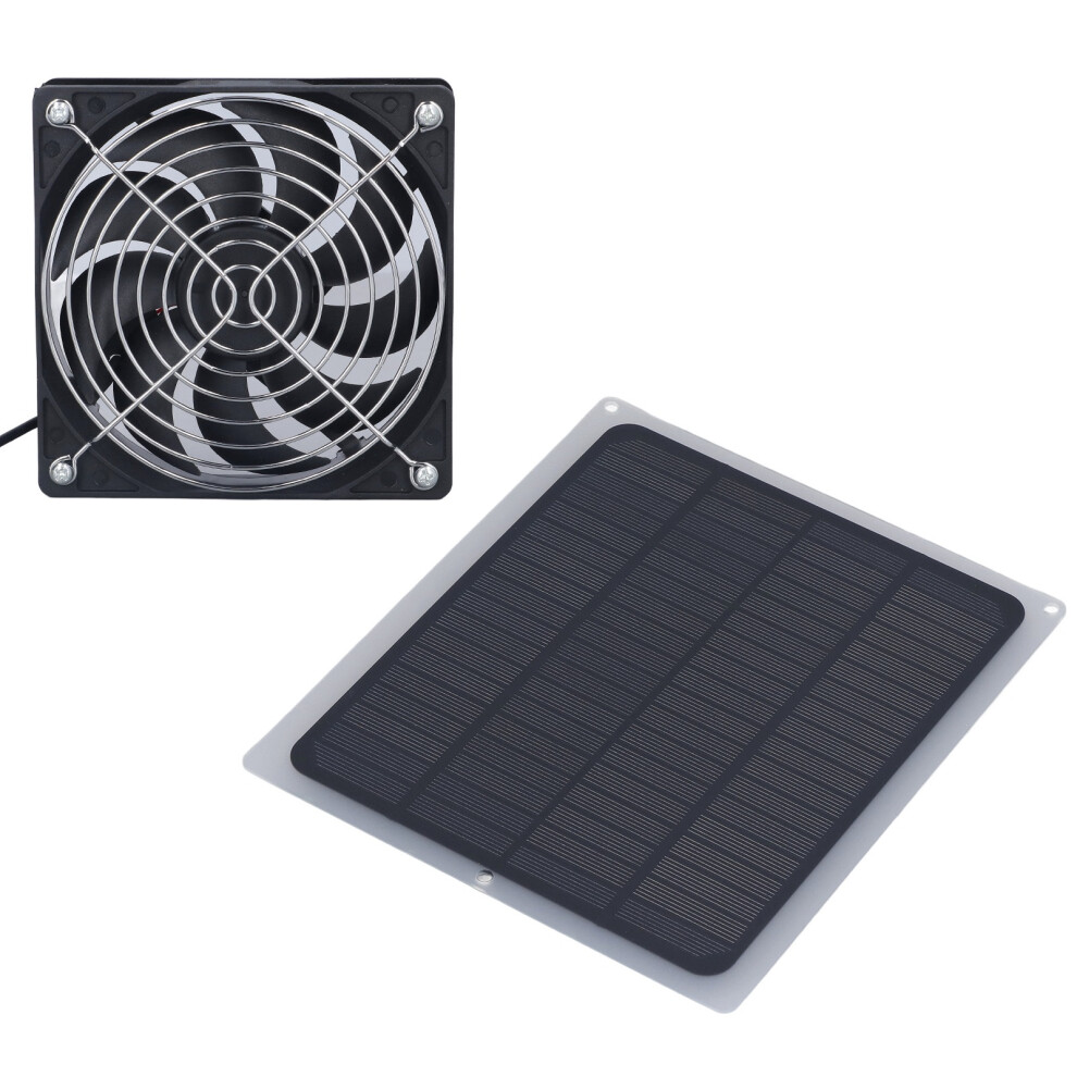 6W Solar Panel Fan With Waterproof Net, 18.5X21.5cm Greenhouse & Chicken Coop Ventilation 7661388997936