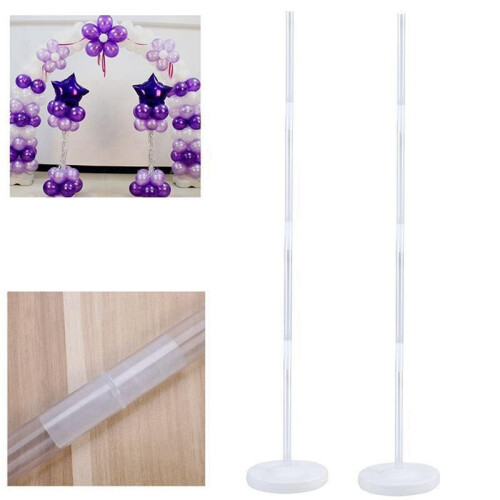3X Plastic Balloon Arch Column Stand with Base Kits Wedding Birthday Party Decor 1