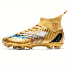 (Golden, 5) Goldene Fußballschuhe für Herren – große Größe, transparente, leichte, professionelle Fußballschuhe für den Sommer mit langen