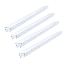 Protector de Puerta Gabinete Suave de 17.5 Pulgadas, Protector Borde de PVC Transparente Recortable, Parachoques Deslizante Ajuste Perfecto de 3/4