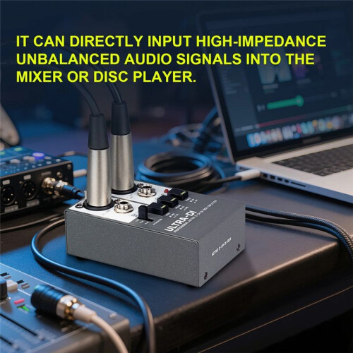 New DI Box Audio Active 2-Channel High Frequency Interference Guitar Instrument for Stage Audio Isolator 1