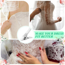 Paquete de 4 Pinzas para Ropa, Pinzas para Maniquí de Novia, Pinzas Fijas Resistentes para Fotógrafo de Bodas.