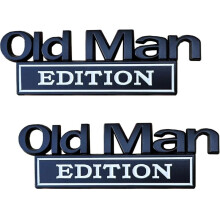 2PCSOld Edition Car Emblem 3D Metal Sticker Badges Old Addition Car Emblem Waterproof Rustproof Adhesive D