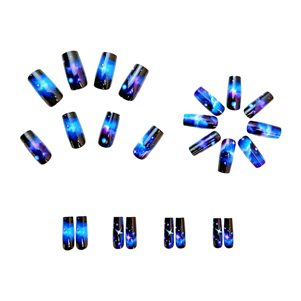 Phui-Pet-Supplies Cloud Print False Nails - Comfy Wear For Women