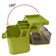 Transparent Three-Layer Folding Storage Box with Detachable Medicine Box Portable Medicine Storage Container
