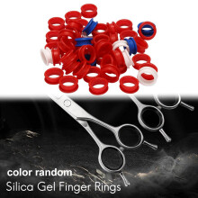 50Pcs Anelli nel Silicone per Qualsiasi Inserto un Forbice Strumenti per Lo Styling Taglio di Capelli Accessori Mix Colori