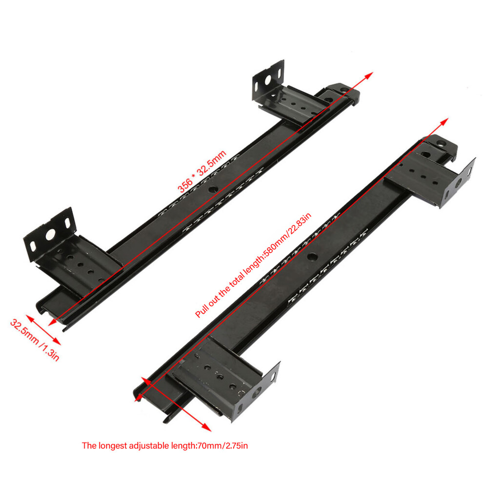 Thickened Steel Keyboard Slide Rails 2 Pack